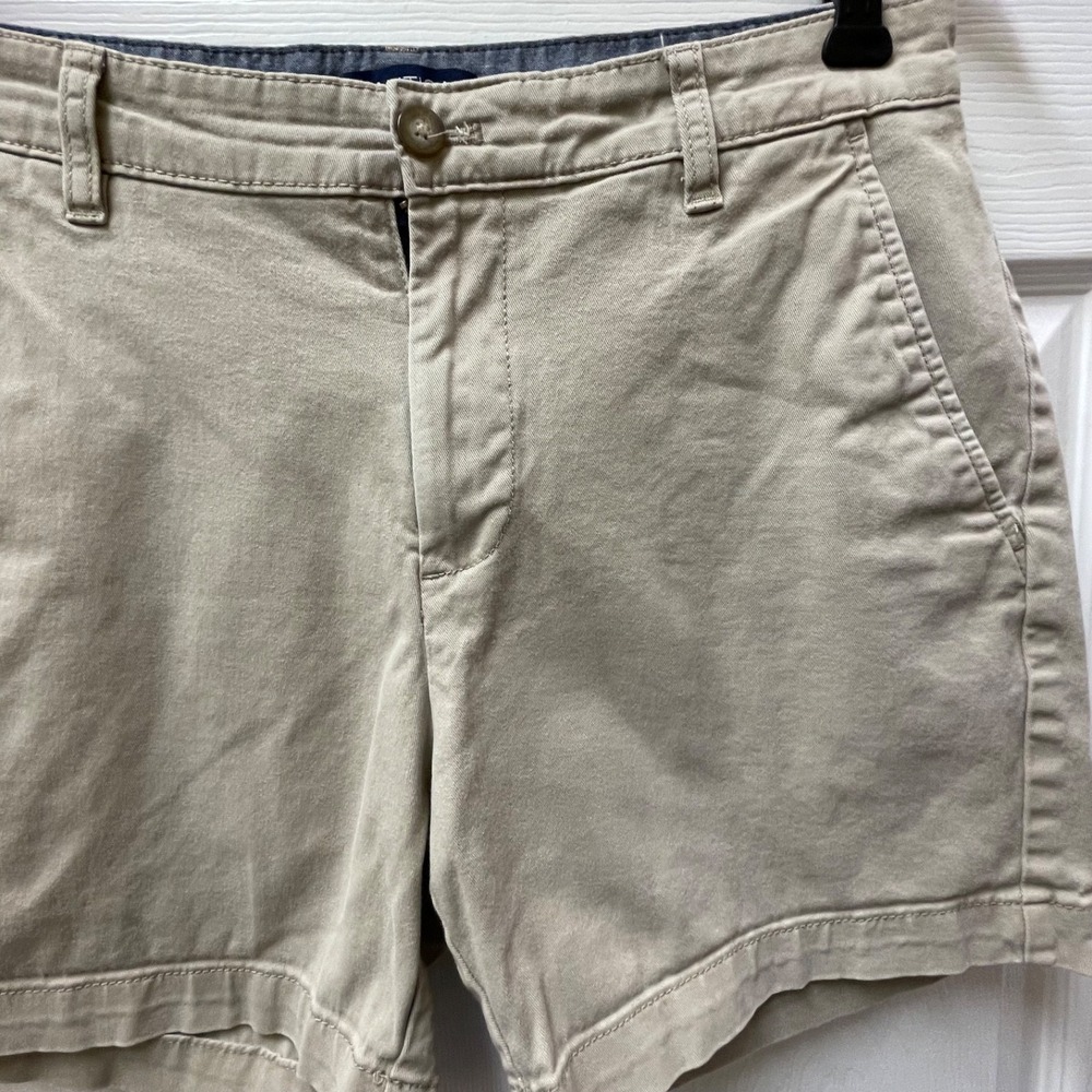 Nautica Men's Size 30‎ Khaki Stretch Twill Chino Short NauticaFlex 5.5 Inseam